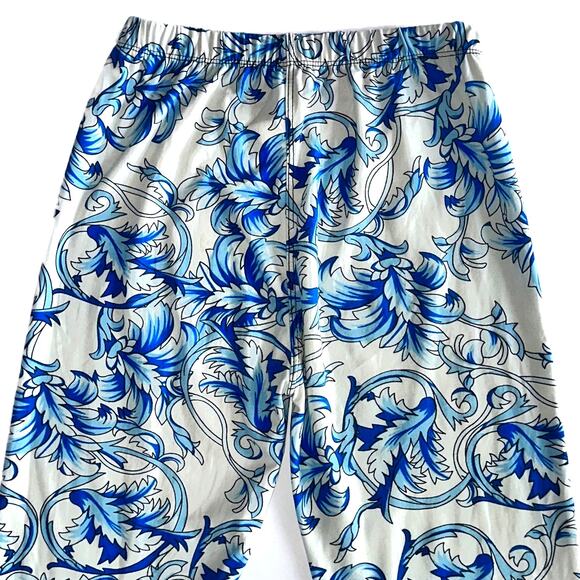 J&K Leggings High-Rise Stretch Pull On Buttery Smooth Womens XS Blue White - Picture 3 of 9